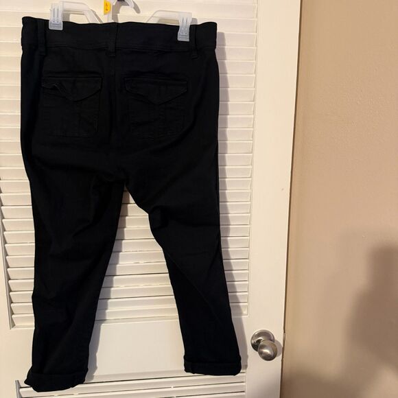 Torrid Women’s 12R Black Utility Pants Roll Cuff Snap Hem Straight Leg Gorpcore - Picture 3 of 5